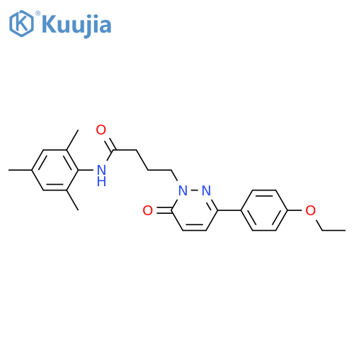 4-3-(4-ethoxyphenyl)-6-oxo-1,6-dihydropyridazin-1-yl-N-(2,4,6-trimethylphenyl)butanamide structure