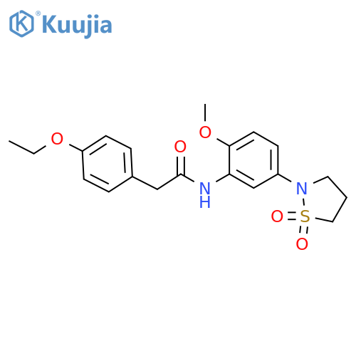 N-5-(1,1-dioxo-1lambda6,2-thiazolidin-2-yl)-2-methoxyphenyl-2-(4-ethoxyphenyl)acetamide structure