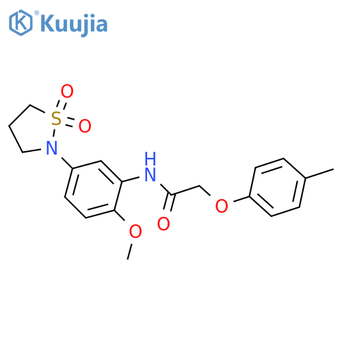 N-5-(1,1-dioxo-1lambda6,2-thiazolidin-2-yl)-2-methoxyphenyl-2-(4-methylphenoxy)acetamide structure