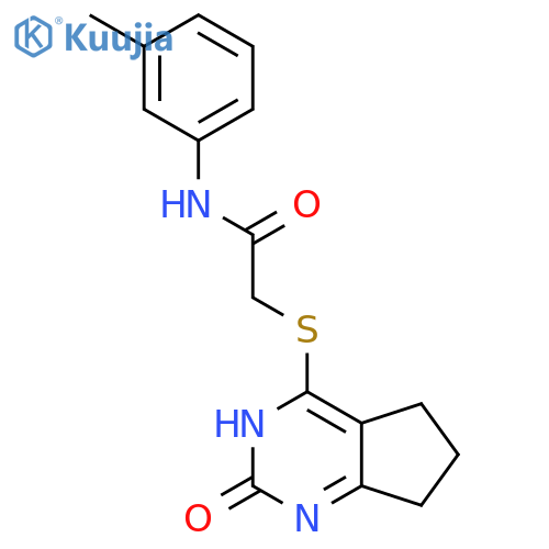 Acetamide, N-(3-methylphenyl)-2-[(3,5,6,7-tetrahydro-2-oxo-2H-cyclopentapyrimidin-4-yl)thio]- structure