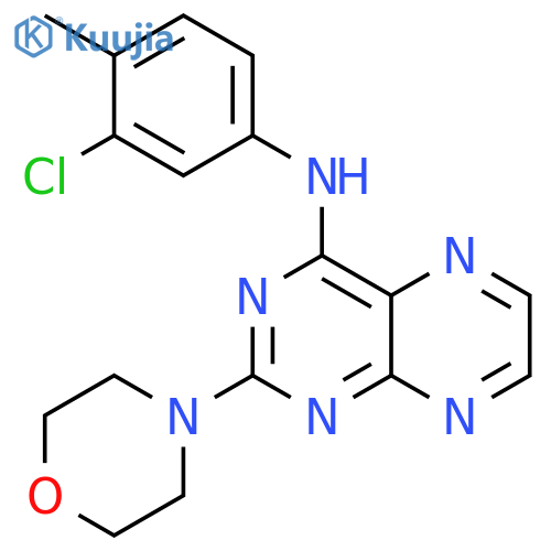 N-(3-chloro-4-methylphenyl)-2-(morpholin-4-yl)pteridin-4-amine structure