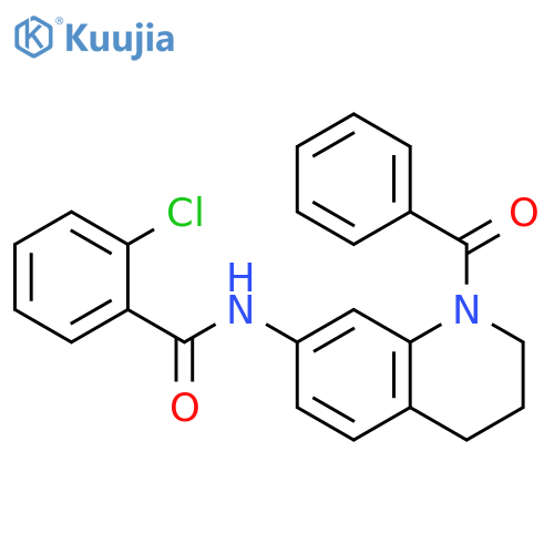 N-(1-benzoyl-1,2,3,4-tetrahydroquinolin-7-yl)-2-chlorobenzamide structure