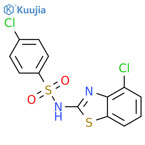 4-chloro-N-(4-chloro-1,3-benzothiazol-2-yl)benzene-1-sulfonamide structure