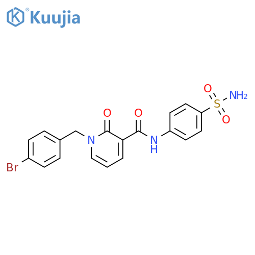 1-(4-bromophenyl)methyl-2-oxo-N-(4-sulfamoylphenyl)-1,2-dihydropyridine-3-carboxamide structure
