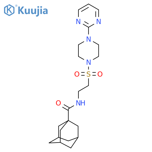 N-(2-{4-(pyrimidin-2-yl)piperazin-1-ylsulfonyl}ethyl)adamantane-1-carboxamide structure