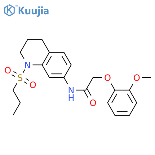 2-(2-methoxyphenoxy)-N-1-(propane-1-sulfonyl)-1,2,3,4-tetrahydroquinolin-7-ylacetamide structure