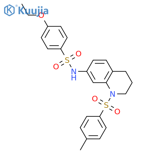 4-ethoxy-N-1-(4-methylbenzenesulfonyl)-1,2,3,4-tetrahydroquinolin-7-ylbenzene-1-sulfonamide structure