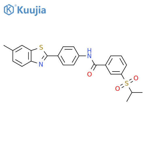 N-4-(6-methyl-1,3-benzothiazol-2-yl)phenyl-3-(propane-2-sulfonyl)benzamide structure