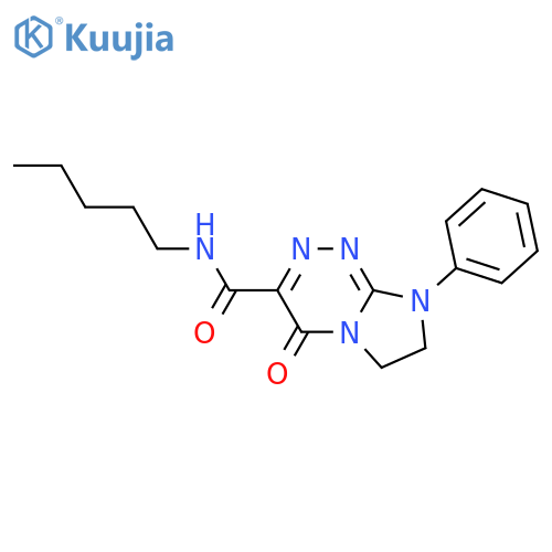 4-oxo-N-pentyl-8-phenyl-4H,6H,7H,8H-imidazo2,1-c1,2,4triazine-3-carboxamide structure