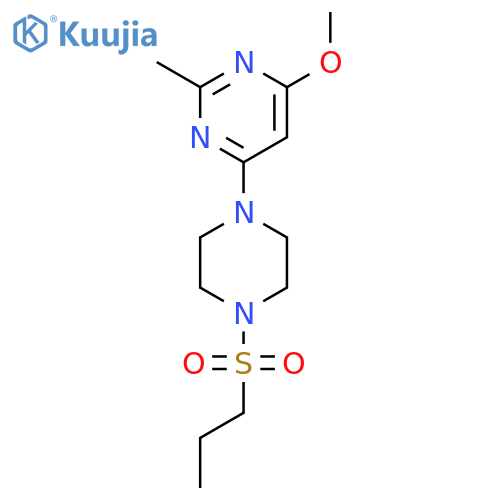 4-methoxy-2-methyl-6-4-(propane-1-sulfonyl)piperazin-1-ylpyrimidine structure