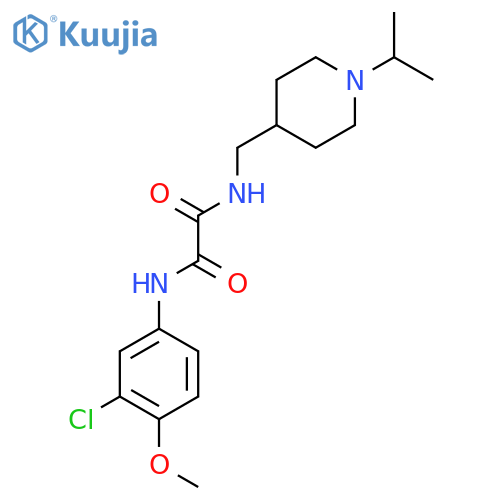 N'-(3-chloro-4-methoxyphenyl)-N-{1-(propan-2-yl)piperidin-4-ylmethyl}ethanediamide structure