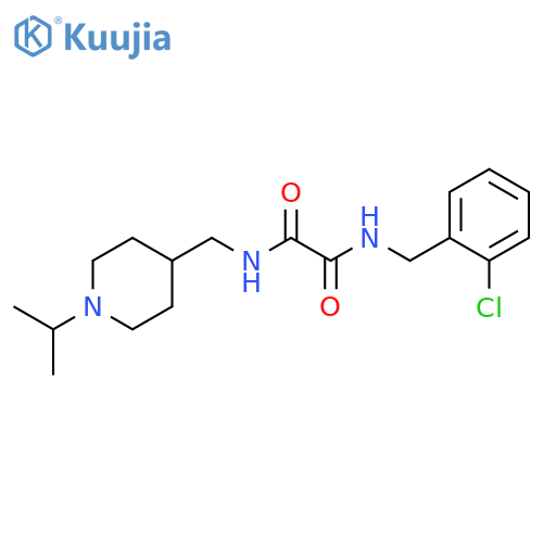 N-(2-chlorophenyl)methyl-N'-{1-(propan-2-yl)piperidin-4-ylmethyl}ethanediamide structure