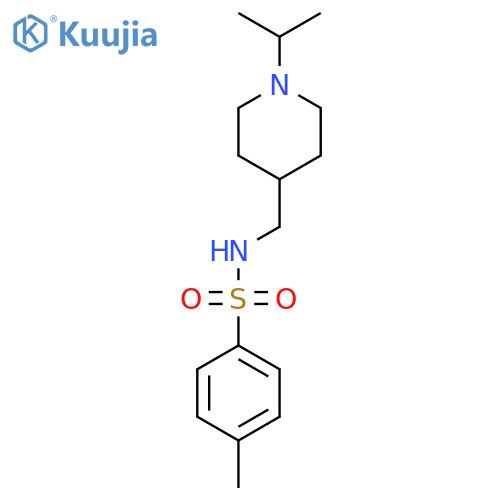 4-methyl-N-{1-(propan-2-yl)piperidin-4-ylmethyl}benzene-1-sulfonamide structure