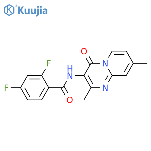 N-{2,8-dimethyl-4-oxo-4H-pyrido1,2-apyrimidin-3-yl}-2,4-difluorobenzamide structure