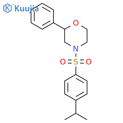 2-phenyl-4-4-(propan-2-yl)benzenesulfonylmorpholine structure