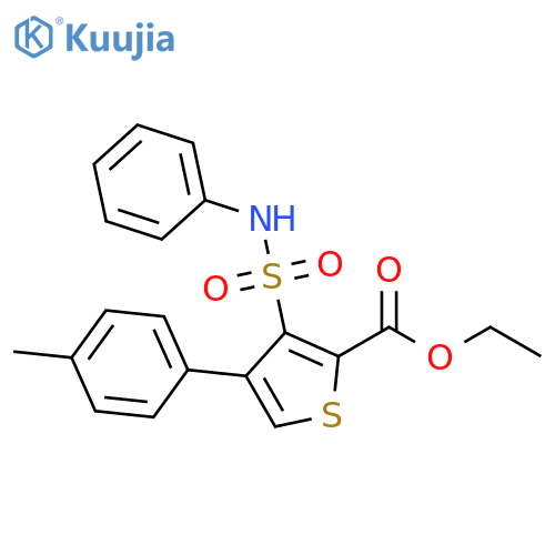 ethyl 4-(4-methylphenyl)-3-(phenylsulfamoyl)thiophene-2-carboxylate structure