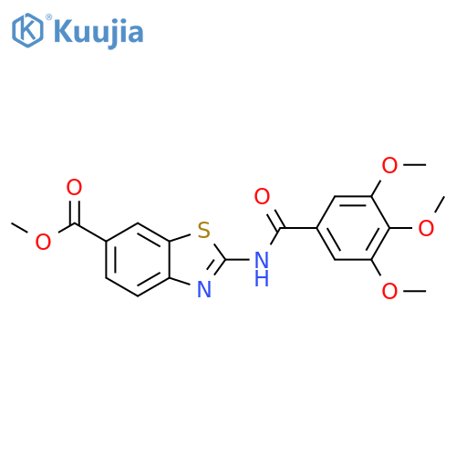 methyl 2-(3,4,5-trimethoxybenzamido)-1,3-benzothiazole-6-carboxylate structure