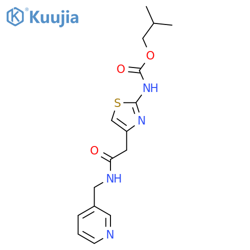 2-methylpropyl N-4-({(pyridin-3-yl)methylcarbamoyl}methyl)-1,3-thiazol-2-ylcarbamate structure