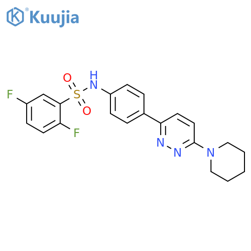 2,5-difluoro-N-{4-6-(piperidin-1-yl)pyridazin-3-ylphenyl}benzene-1-sulfonamide structure