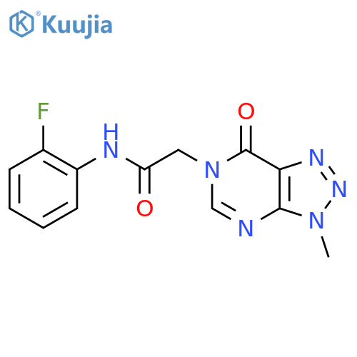 N-(2-fluorophenyl)-2-{3-methyl-7-oxo-3H,6H,7H-1,2,3triazolo4,5-dpyrimidin-6-yl}acetamide structure