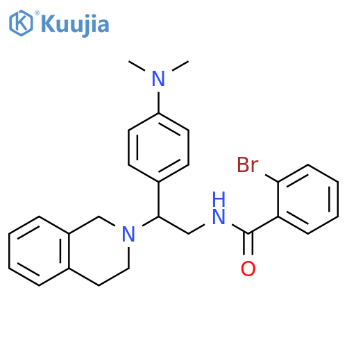2-bromo-N-{2-4-(dimethylamino)phenyl-2-(1,2,3,4-tetrahydroisoquinolin-2-yl)ethyl}benzamide structure