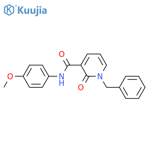 1-benzyl-N-(4-methoxyphenyl)-2-oxo-1,2-dihydropyridine-3-carboxamide structure