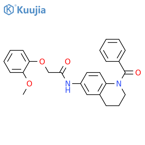 N-(1-benzoyl-1,2,3,4-tetrahydroquinolin-6-yl)-2-(2-methoxyphenoxy)acetamide structure
