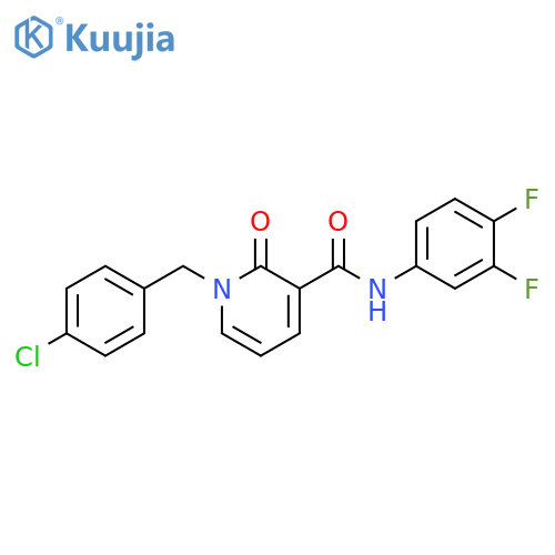 1-(4-chlorophenyl)methyl-N-(3,4-difluorophenyl)-2-oxo-1,2-dihydropyridine-3-carboxamide structure