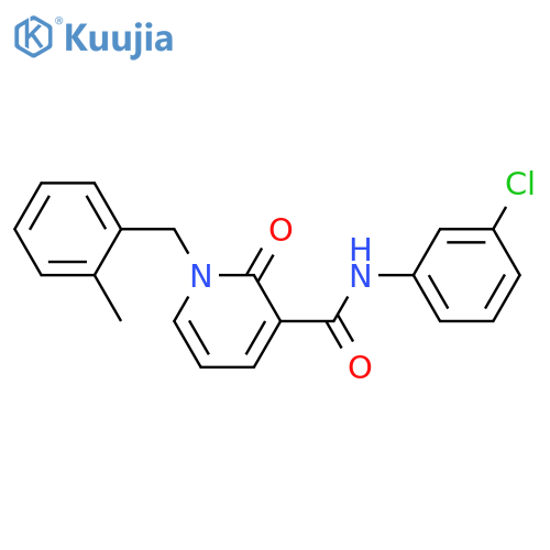 N-(3-chlorophenyl)-1-(2-methylphenyl)methyl-2-oxo-1,2-dihydropyridine-3-carboxamide structure