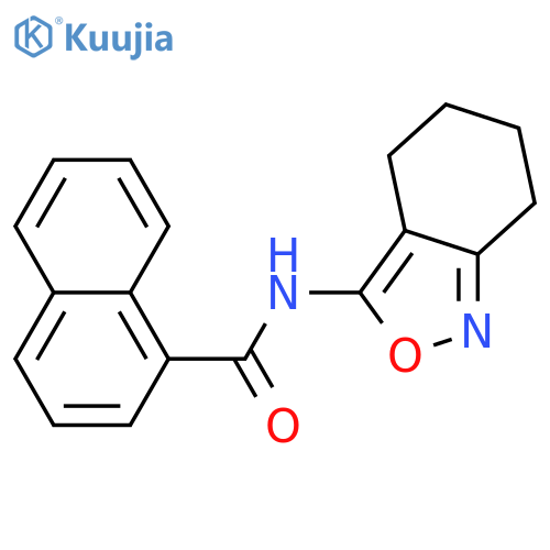N-(4,5,6,7-tetrahydro-2,1-benzoxazol-3-yl)naphthalene-1-carboxamide structure