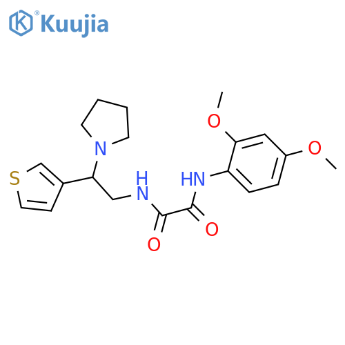 N'-(2,4-dimethoxyphenyl)-N-2-(pyrrolidin-1-yl)-2-(thiophen-3-yl)ethylethanediamide structure
