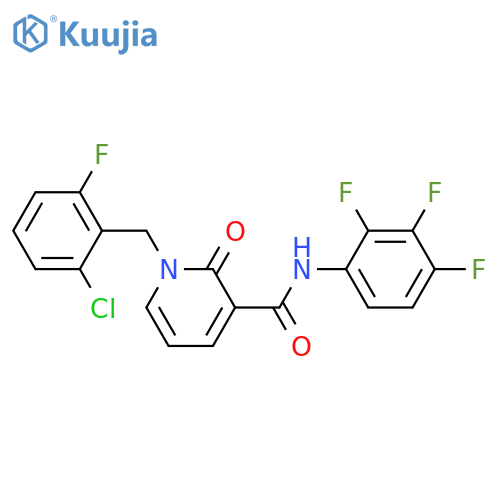1-(2-chloro-6-fluorophenyl)methyl-2-oxo-N-(2,3,4-trifluorophenyl)-1,2-dihydropyridine-3-carboxamide structure