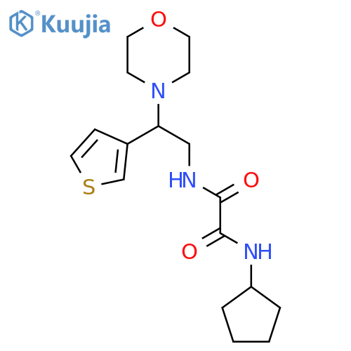 N1-cyclopentyl-N2-(2-morpholino-2-(thiophen-3-yl)ethyl)oxalamide structure