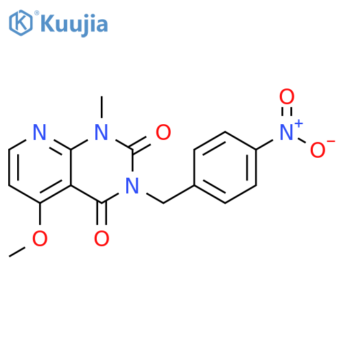 5-methoxy-1-methyl-3-(4-nitrophenyl)methyl-1H,2H,3H,4H-pyrido2,3-dpyrimidine-2,4-dione structure