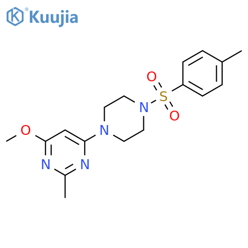4-methoxy-2-methyl-6-4-(4-methylbenzenesulfonyl)piperazin-1-ylpyrimidine structure