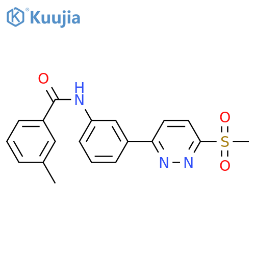 3-methyl-N-[3-(6-methylsulfonylpyridazin-3-yl)phenyl]benzamide structure