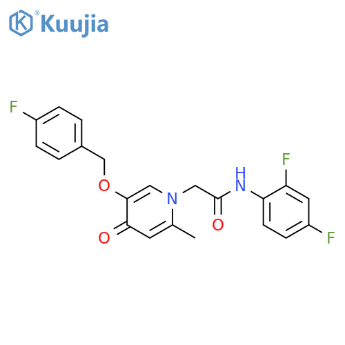 N-(2,4-difluorophenyl)-2-{5-(4-fluorophenyl)methoxy-2-methyl-4-oxo-1,4-dihydropyridin-1-yl}acetamide structure