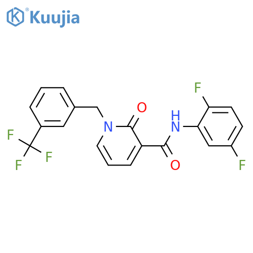 N-(2,5-difluorophenyl)-2-oxo-1-{3-(trifluoromethyl)phenylmethyl}-1,2-dihydropyridine-3-carboxamide structure