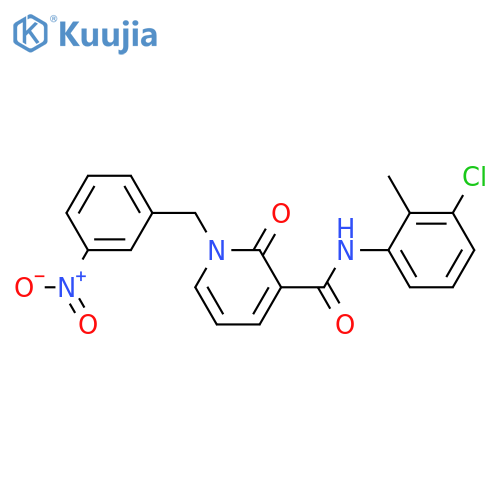 N-(3-chloro-2-methylphenyl)-1-(3-nitrophenyl)methyl-2-oxo-1,2-dihydropyridine-3-carboxamide structure