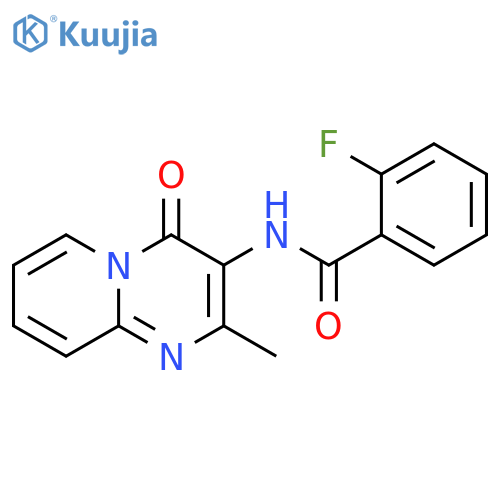 2-fluoro-N-{2-methyl-4-oxo-4H-pyrido1,2-apyrimidin-3-yl}benzamide structure