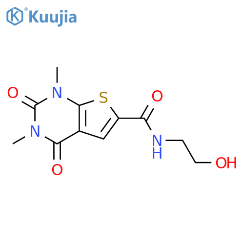 N-(2-hydroxyethyl)-1,3-dimethyl-2,4-dioxo-1H,2H,3H,4H-thieno2,3-dpyrimidine-6-carboxamide structure