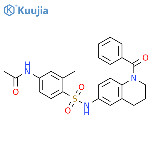 N-{4-(1-benzoyl-1,2,3,4-tetrahydroquinolin-6-yl)sulfamoyl-3-methylphenyl}acetamide structure