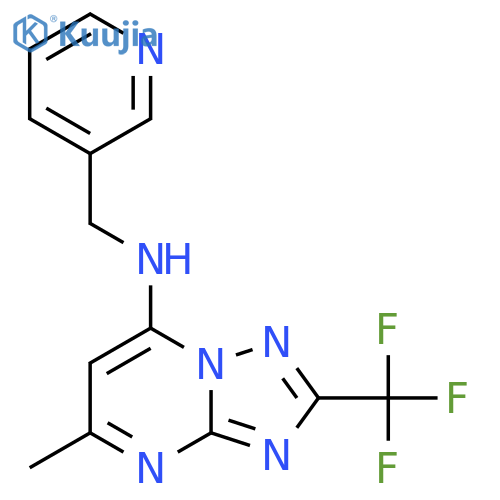 5-methyl-N-(pyridin-3-yl)methyl-2-(trifluoromethyl)-1,2,4triazolo1,5-apyrimidin-7-amine structure