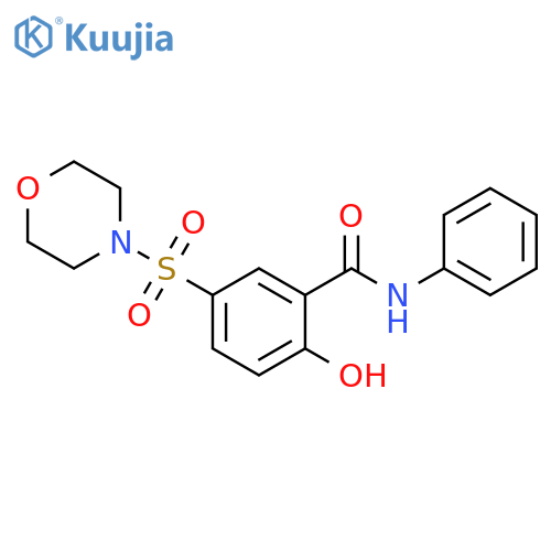 2-hydroxy-5-(morpholine-4-sulfonyl)-N-phenylbenzamide structure