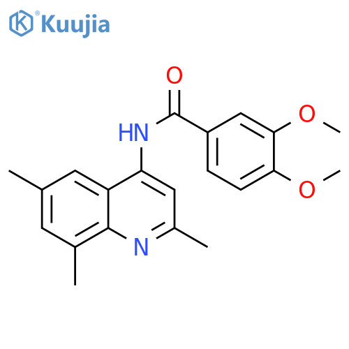3,4-dimethoxy-N-(2,6,8-trimethylquinolin-4-yl)benzamide structure