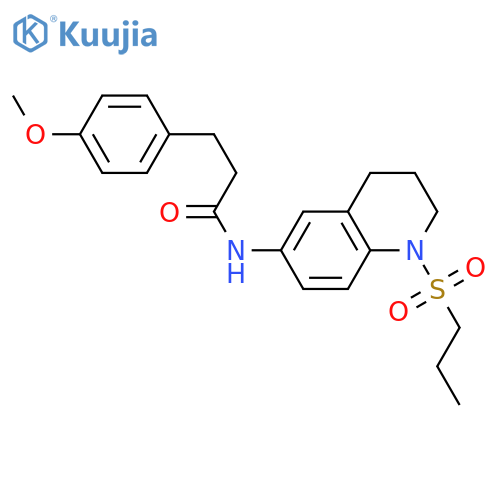 3-(4-methoxyphenyl)-N-1-(propane-1-sulfonyl)-1,2,3,4-tetrahydroquinolin-6-ylpropanamide structure