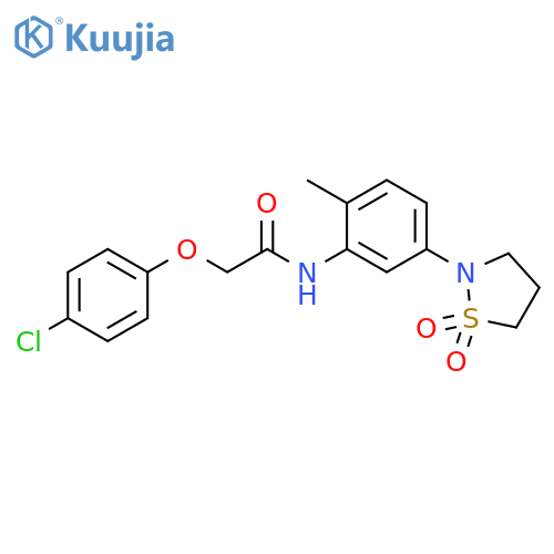 2-(4-chlorophenoxy)-N-5-(1,1-dioxo-1lambda6,2-thiazolidin-2-yl)-2-methylphenylacetamide structure
