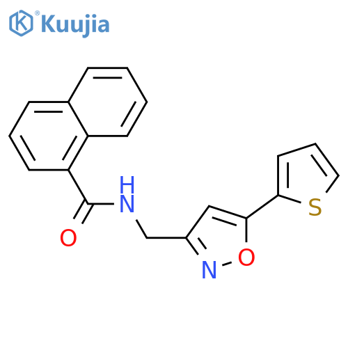 N-{5-(thiophen-2-yl)-1,2-oxazol-3-ylmethyl}naphthalene-1-carboxamide structure
