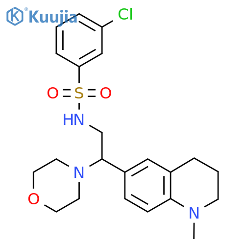 3-chloro-N-2-(1-methyl-1,2,3,4-tetrahydroquinolin-6-yl)-2-(morpholin-4-yl)ethylbenzene-1-sulfonamide structure