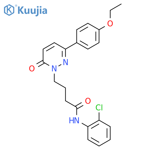 N-(2-chlorophenyl)-4-3-(4-ethoxyphenyl)-6-oxo-1,6-dihydropyridazin-1-ylbutanamide structure